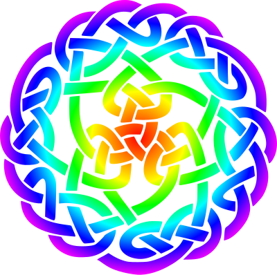 Celtic knot 3 (rainbow colours) clipart