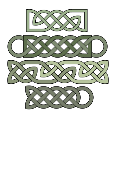 Celtic knot patterns clipart
