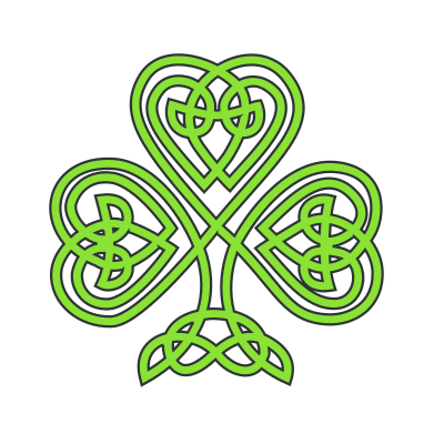 Celtic shamrock clipart