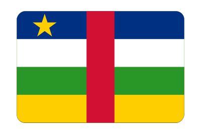 Central African Republic flag (bevelled) clipart