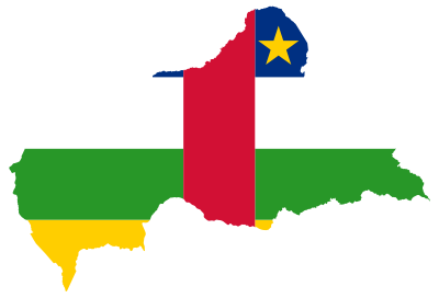 Central African Republic Flag Map clipart