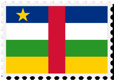 Central African Republic flag stamp clipart