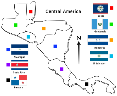 Central america infographic clipart