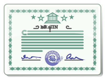Certificate clipart