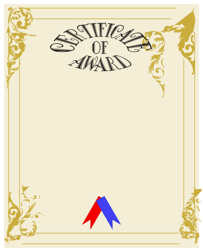 Certificate Of Award clipart