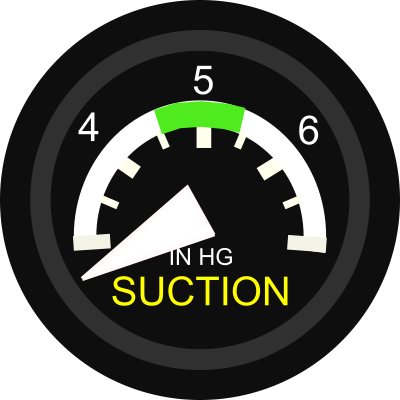 Cessna Type Gyro Suction Gage clipart