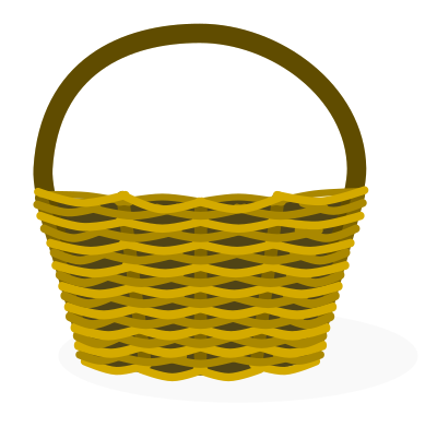 Cesta de la compra vacía. Empty shopping basket clipart