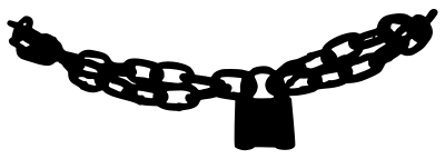 Chain And Lock Silhouette clipart