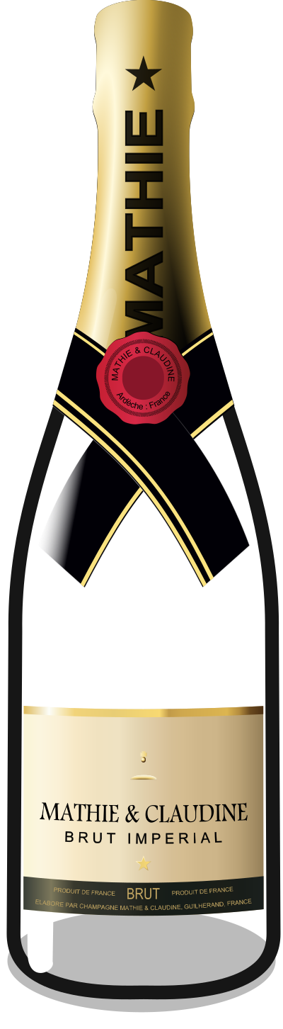 Champagne bottle clipart