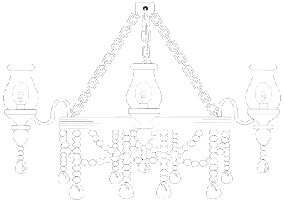 Chandelier Line Art clipart