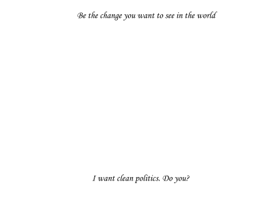 Change politics for clean country clipart