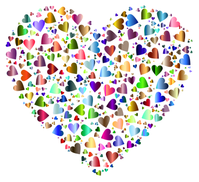 Chaotic Colorful Heart Fractal 2 clipart
