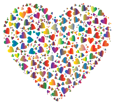 Chaotic Colorful Heart Fractal 4 clipart