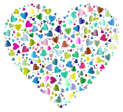 Chaotic Colorful Heart Fractal 5 clipart