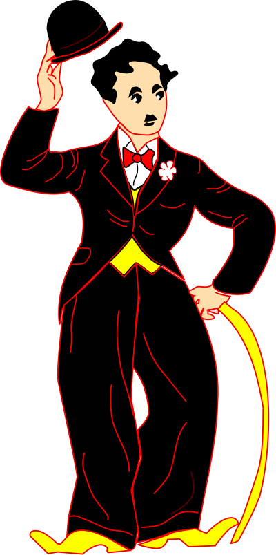 Chaplin with hat clipart