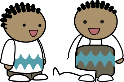 Character with cornrows clipart