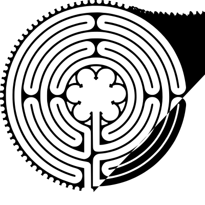 Chartres cathedral labyrinth clipart