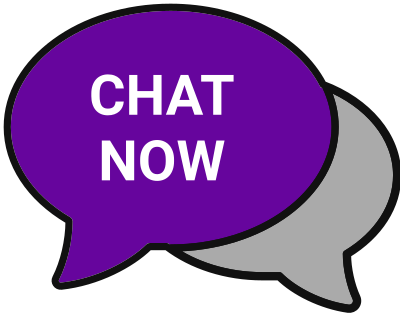 Chat now icon purple grey clipart