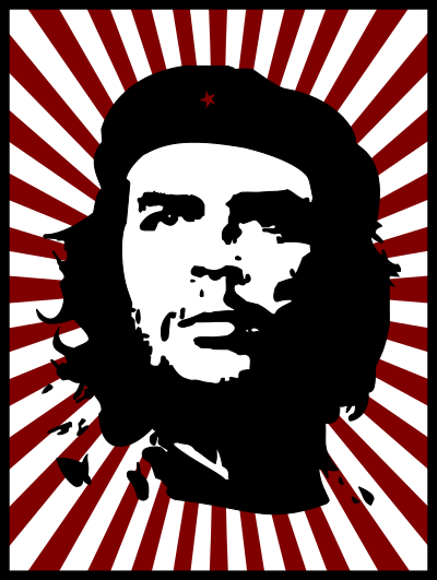 Che with red background clipart