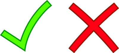 Check and cross marks clipart