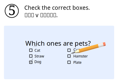 Check The Correct Boxes clipart