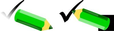 Check-uncheck with pencil clipart