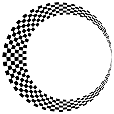 Checkerboard Crescent Moon clipart