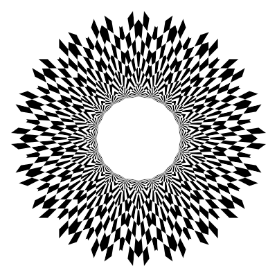 Checkerboard Mandala clipart