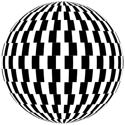 Checkerboard Optical Illusion Sphere clipart