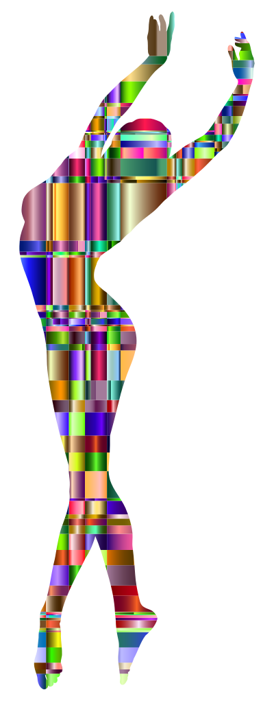 Checkered Chromatic Dancing Woman clipart