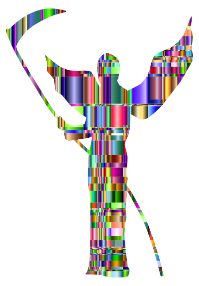 Checkered Chromatic Grim Reaper clipart