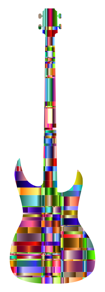 Checkered Chromatic Guitar clipart