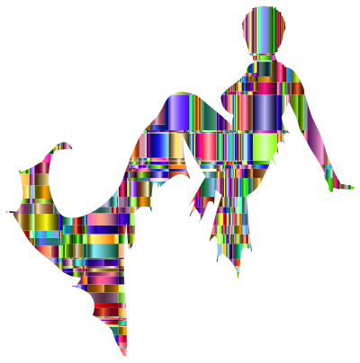 Checkered Chromatic Mermaid clipart