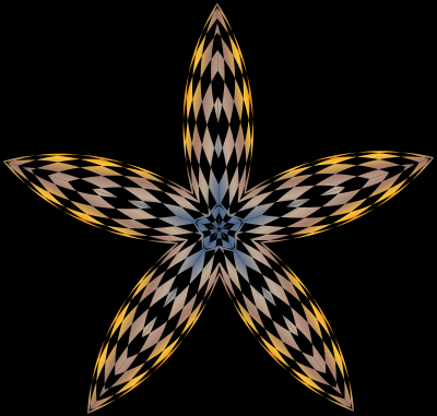 Checkered Flower Shape clipart