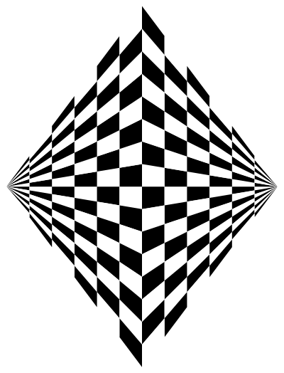 Checkered Perspective Grid 3D clipart