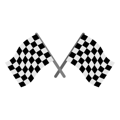 Checkered race flags clipart