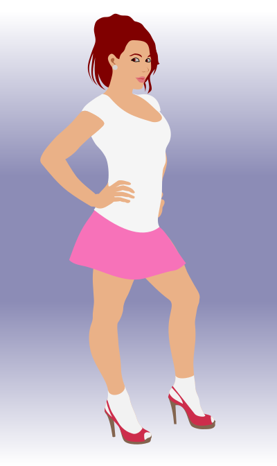 Cheerful girl clipart