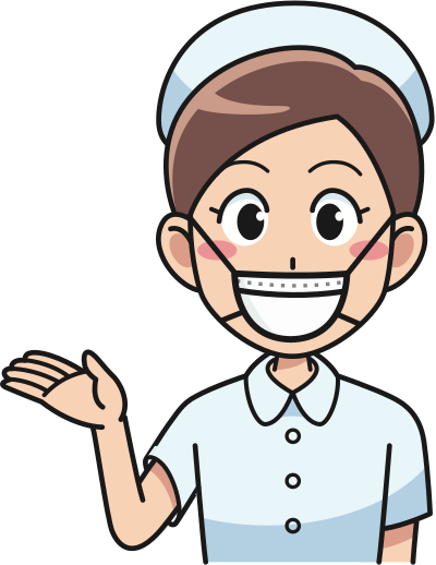 Cheerful Nurse with Mask clipart