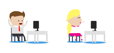 Cheering Office Workers clipart