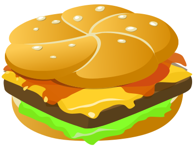 Cheese Burger - Isolated clipart