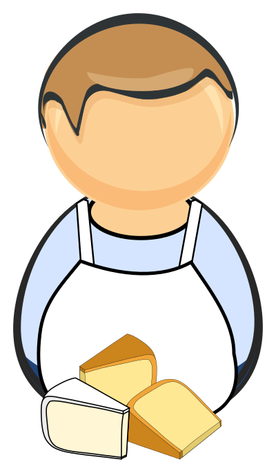 Cheesemonger / cheese maker clipart