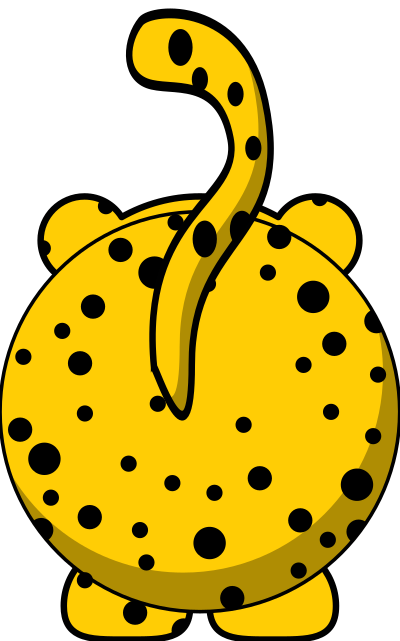Cheetah BACK clipart