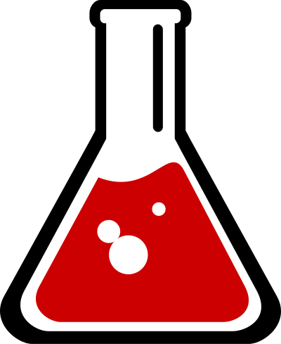 Chemical tube, red clipart