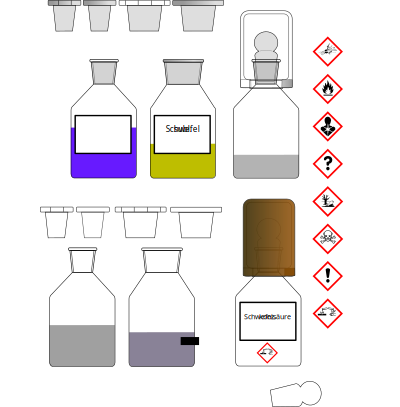 Chemikalien Flaschen/Chemical bottles clipart