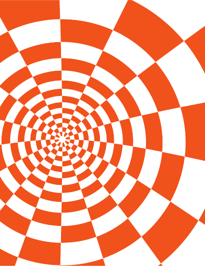 Chequered pattern swirl shape clipart