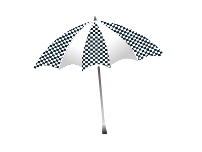 Chequered umbrella clipart