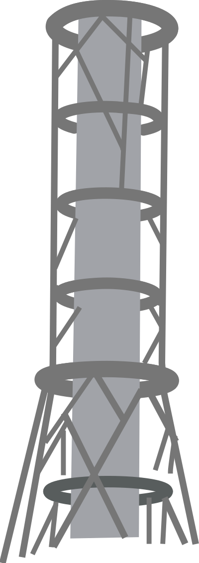 Chernobyl chimney clipart