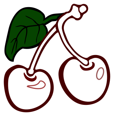 Cherries - coloured clipart