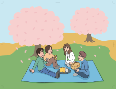 Cherry Blossom Picnic (#1) clipart