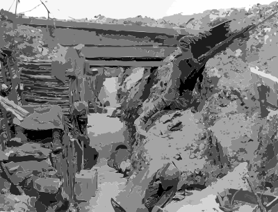 Cheshire Regiment trench Somme 1916 clipart